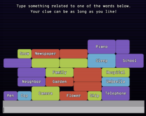 Captura de tela do Semantris Blocks