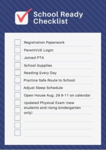 School Ready Checklist graphic