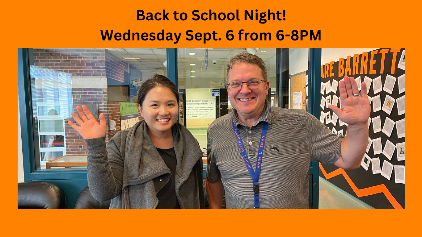 Principal Han and AP Amin Littman Invite Parents to Back to School Night Wed Sept 6 from 6-8PM
