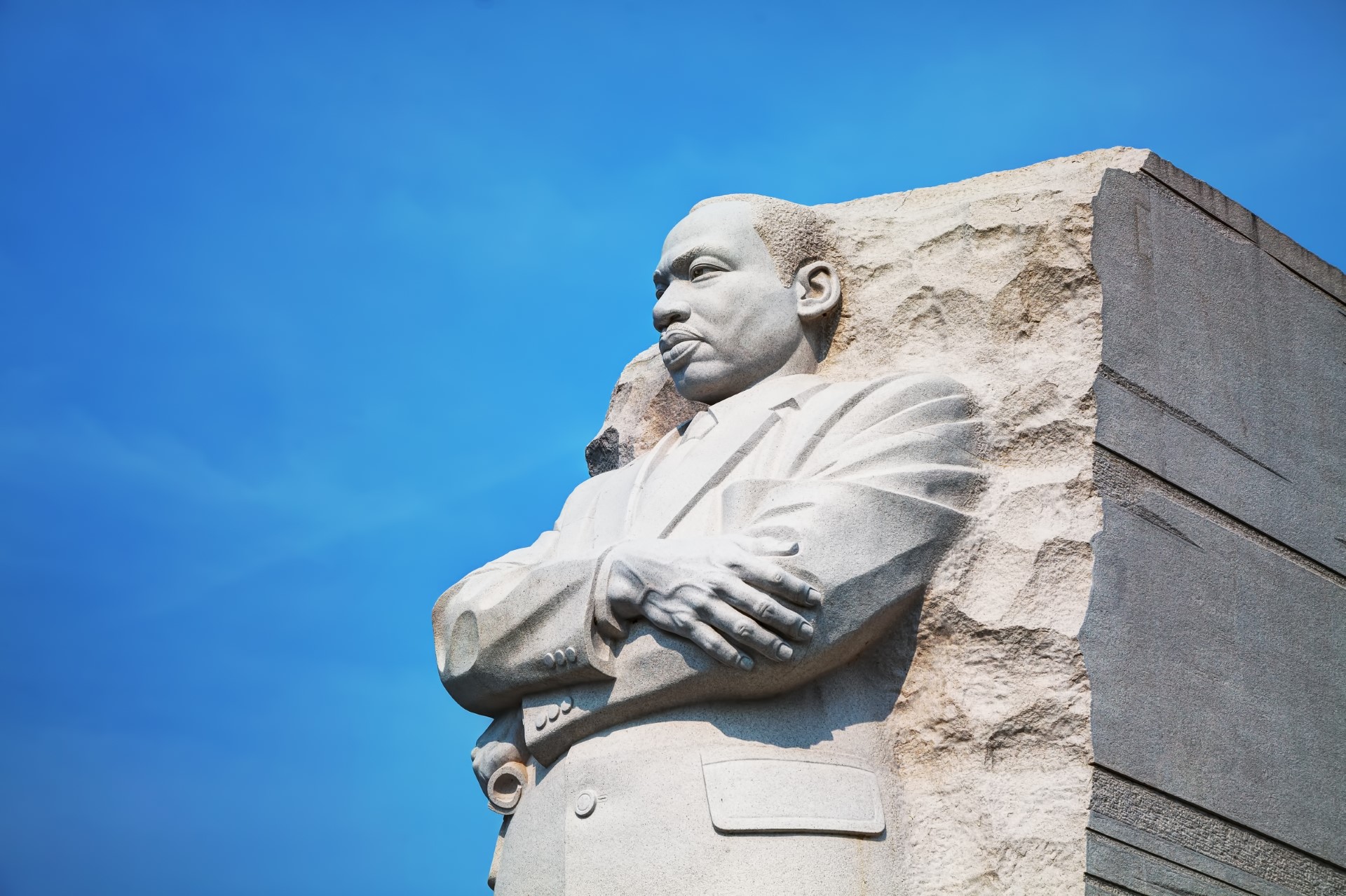 Memorial statue of Dr. Martin Luther King, Jr., in Washington DC