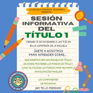 Title 1 Info Session Spanish 2024 - 2025