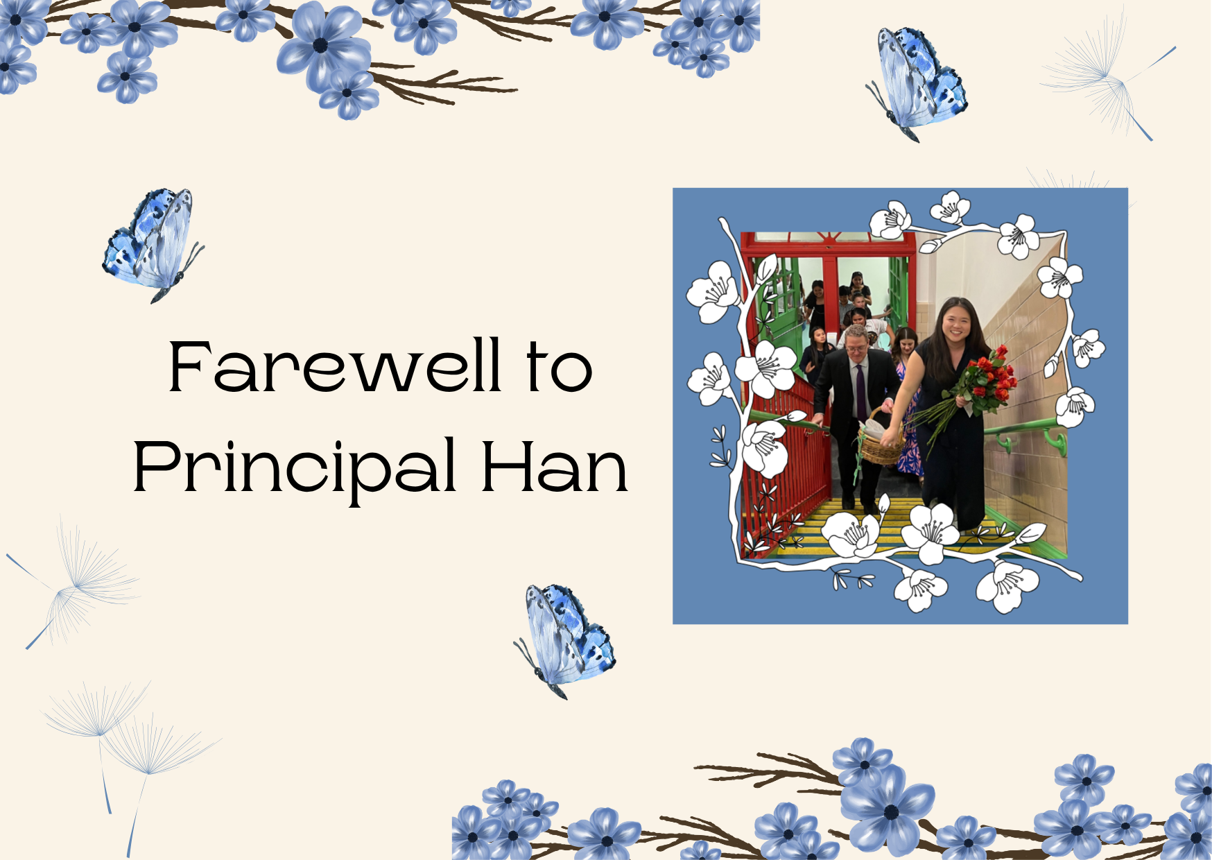 Flower Banner - Farewell Barrett Principal Han