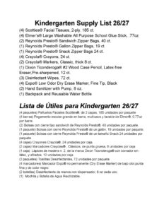 Kindergarten English Spanish Supply List 26-27.docx